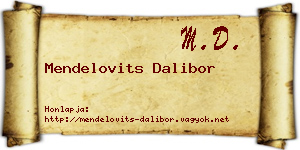Mendelovits Dalibor névjegykártya